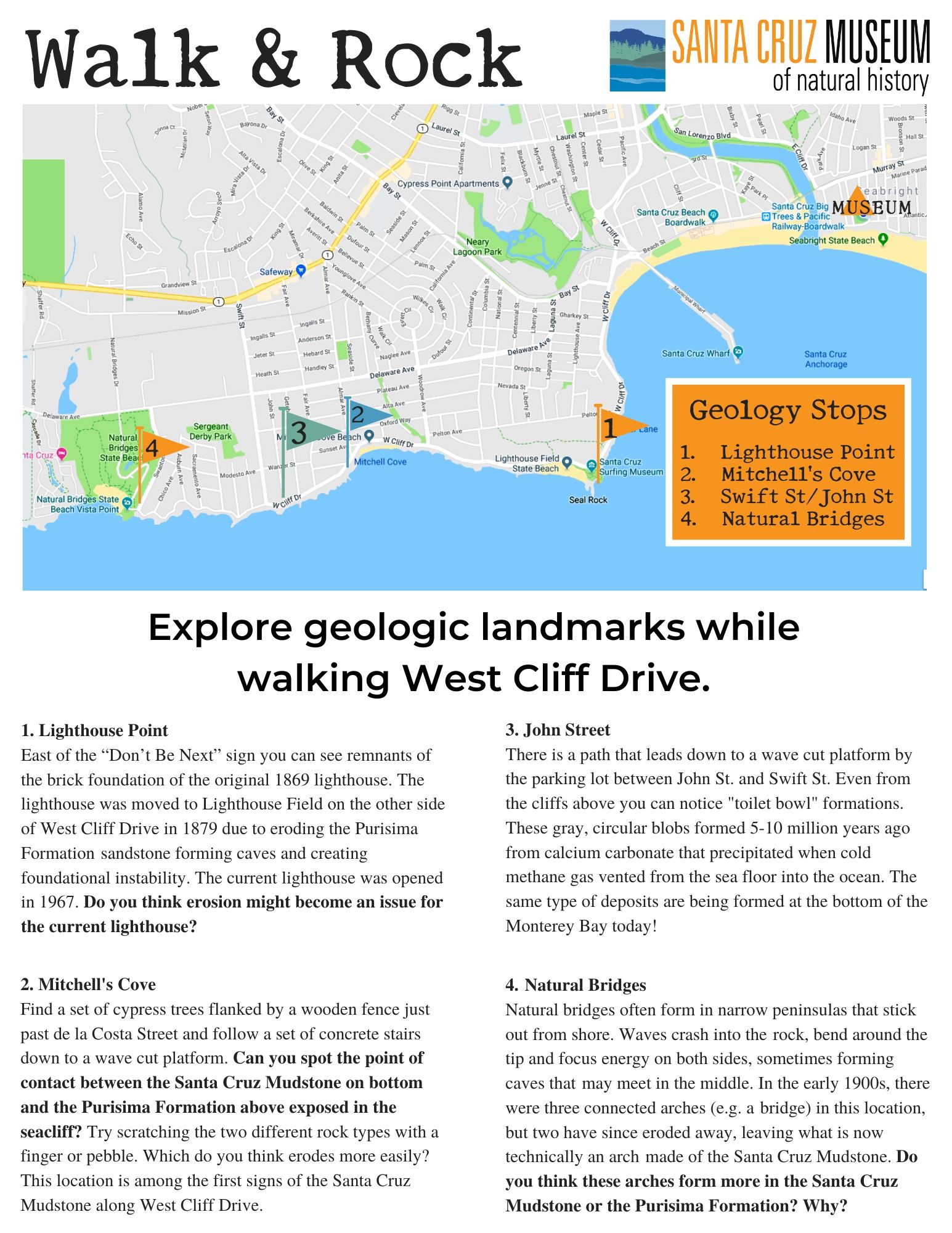 Geology of West Cliff Drive Santa Cruz Museum of Natural History